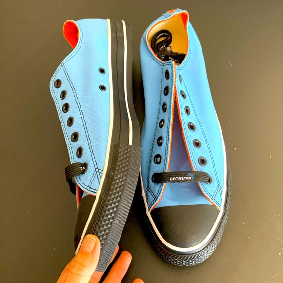 Blue Converse w/ Orange Lining - NEVER worn!